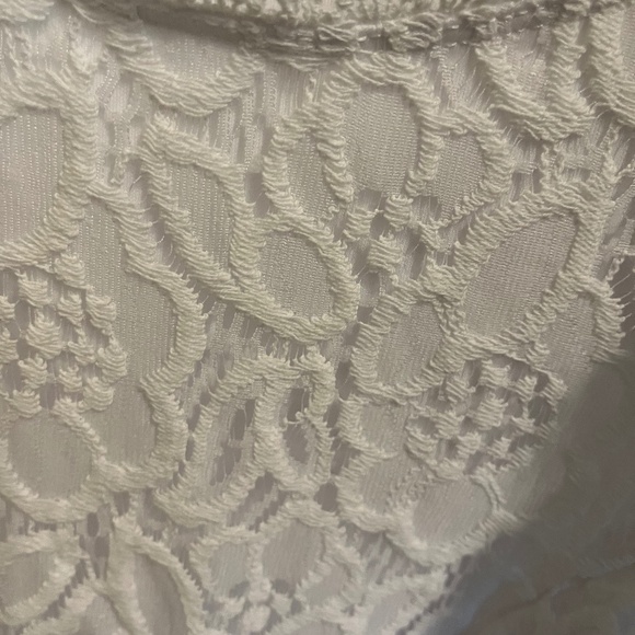 CITY STUDIO | Lace Fit & Flare Sleeveless Dress | White | Size: 9 Juniors - Picture 7 of 8